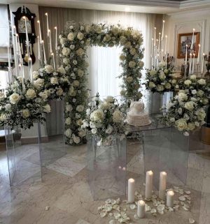 گل آرایی بله برون در خانه